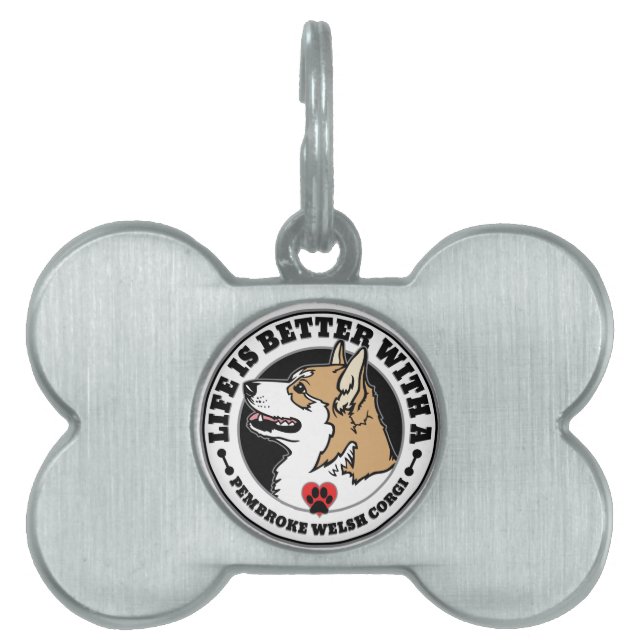 Corgi-Personligen är bättre med en Hund Namnbricka Husdjur (Framsidan)