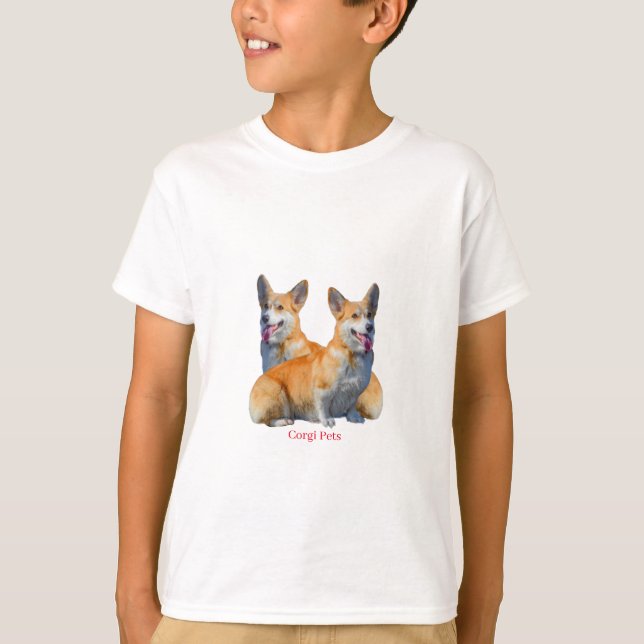 Corgi Pets Boy's T-Shirt (Framsida)