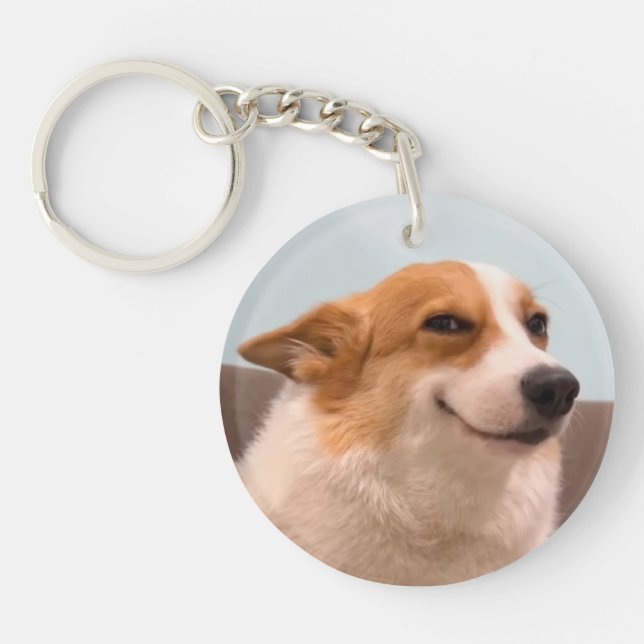 Corgi-PM för leende av nyckelkedja (Framsidan)