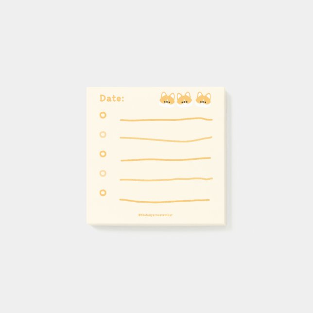 Corgi Post-it Block (Framsida)