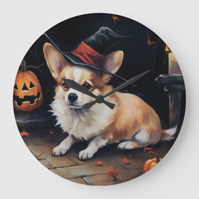 Corgi Pumpakvarnar Halloween Skräckinjagande Stor Klocka (Framsida)