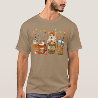 Corgi Pumpkin Spice Latte Iced Autumn Hund Fall Co T Shirt