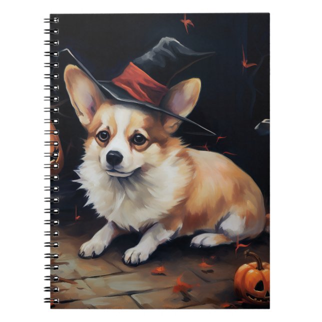 Corgi Pumpkins Halloween Scary Anteckningsbok (Framsidan)