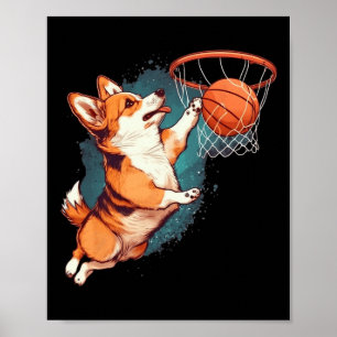 Corgi Puppy Corgi Bysketbyll för Djurälskare Kvinn Poster