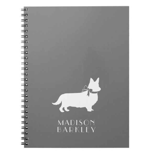 Corgi Puppy Hund Pembroke Welsh Notebook Anteckningsbok (Framsidan)