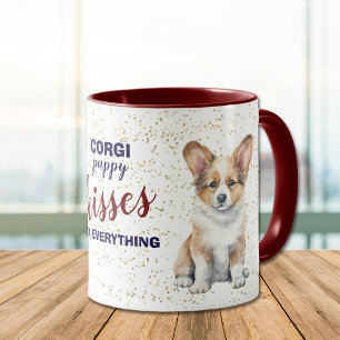 Corgi Puppy Kisses Åtgärda allt Mugg
