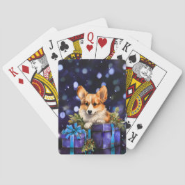 Corgi Puppy med julklappar Casinokort
