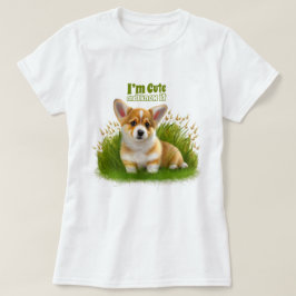 Corgi puppy på gräset | Söt husdjur T Shirt