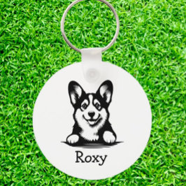Corgi Puppy Personlig Tema Nyckelring