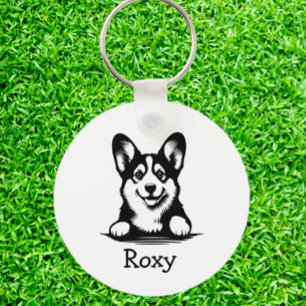 Corgi Puppy Personlig Tema Nyckelring