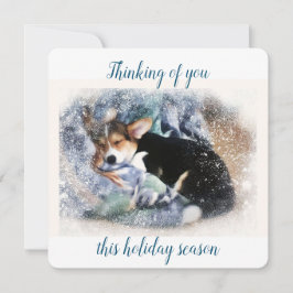 Corgi Puppy tänker på dig Kort
