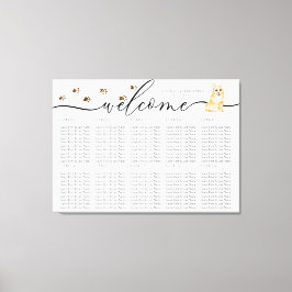 Corgi puppy Welcome Seating Bordsnummer Canvastryck