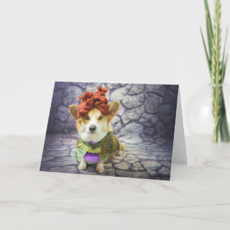 Corgi Queen Birthday Card Helgkort