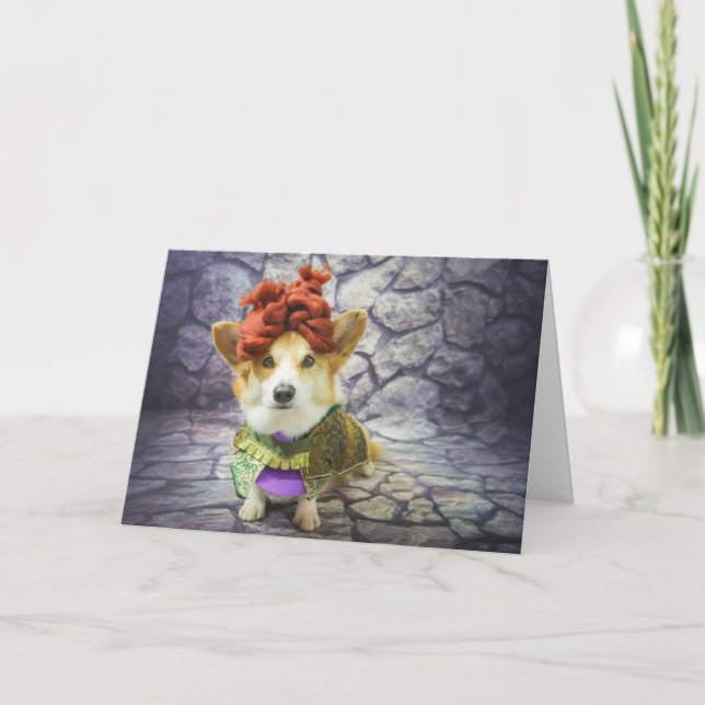Corgi Queen Birthday Card Helgkort (Framsida)