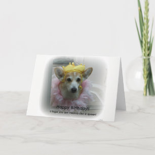 Corgi Queen-födelsedagskort Kort