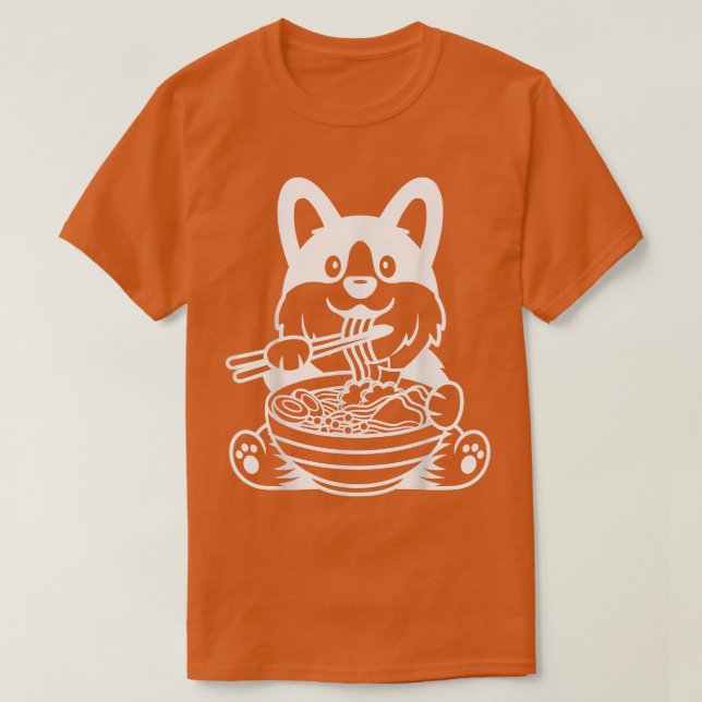 Corgi Ramen, födelsedagsgåvor till Hundälskare, ro T Shirt (Design framsida)