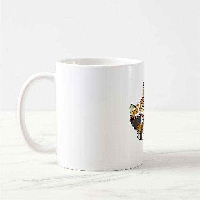 Corgi Ramen Sushi Kaffemugg (Vänster)