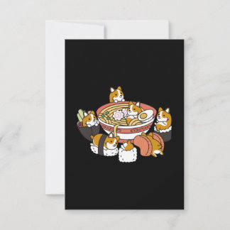 Corgi Ramen Sushi Tack Kort
