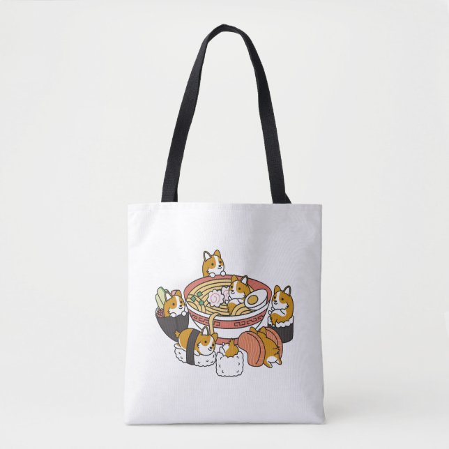 Corgi Ramen Sushi Tygkasse (Framsida)