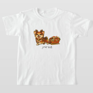 Corgi Ren Rensläde Retro Mysig Julpresent T Shirt