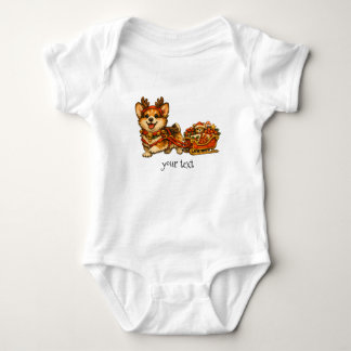Corgi Renjävlar Sleigh Retro Mysig Julpresent T Shirt
