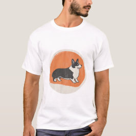 Corgi Retro Silhuett Märke T-shirt