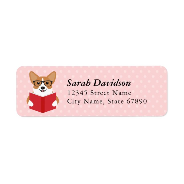 Corgi Returadressetiketter Returadress Etikett (Framsidan)