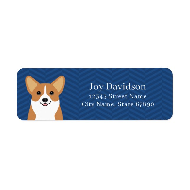 Corgi Returadressetiketter Returadress Etikett (Framsidan)