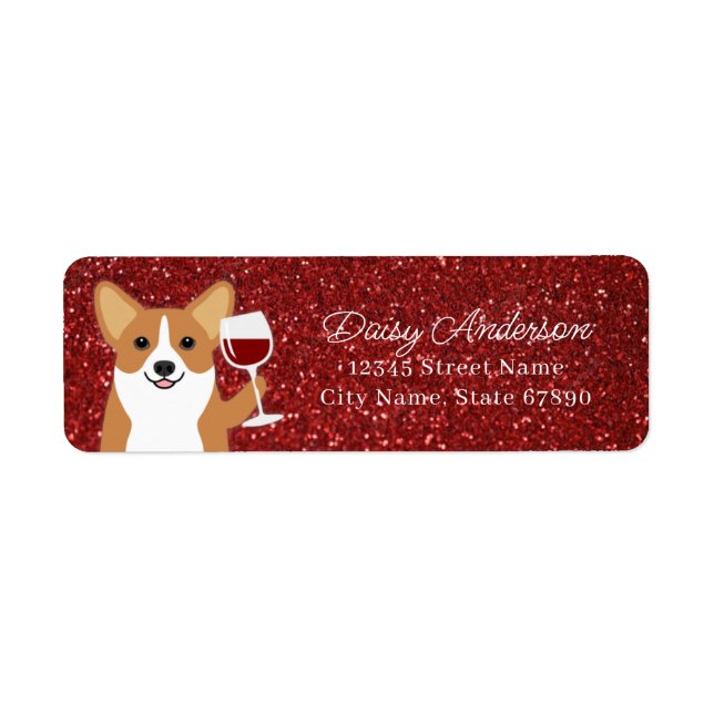Corgi Returadressetiketter Returadress Etikett (Framsidan)