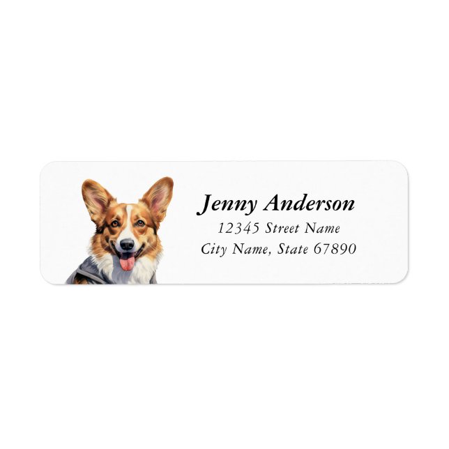 Corgi Returetiketters Returadress Etikett (Framsidan)