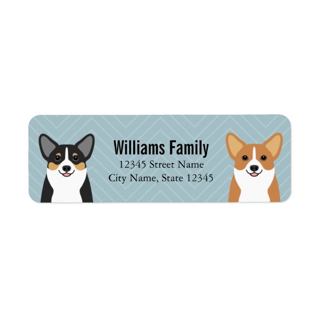 Corgi Returetiketters Returadress Etikett (Framsidan)