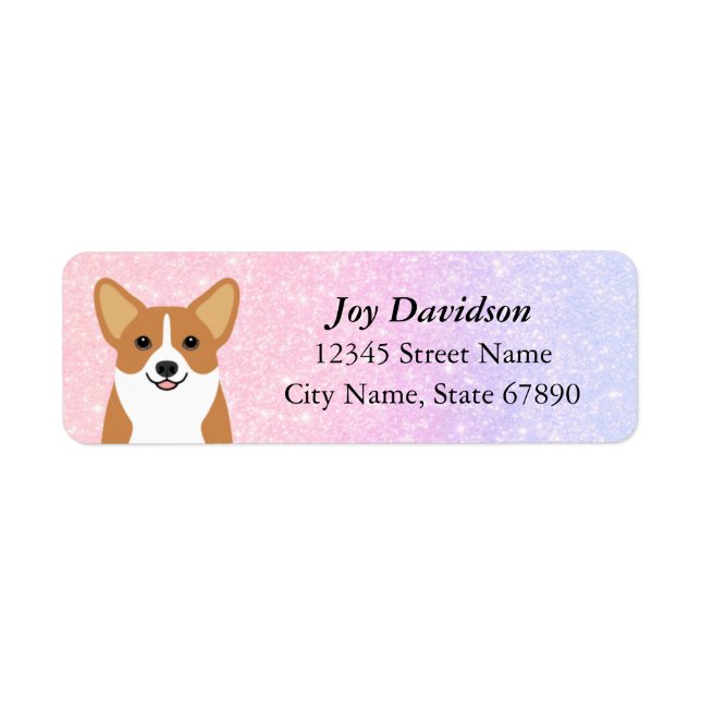 Corgi Returetiketters Returadress Etikett (Framsidan)