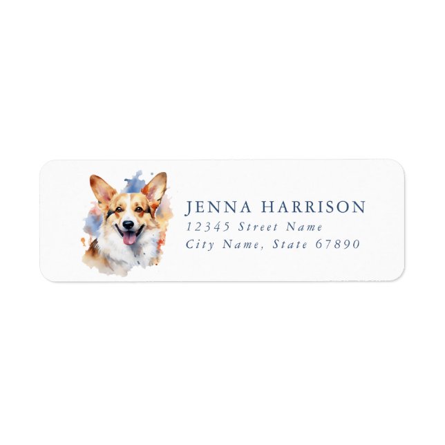 Corgi Returetiketters Returadress Etikett (Framsidan)