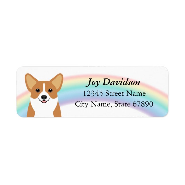 Corgi Returetiketters Returadress Etikett (Framsidan)