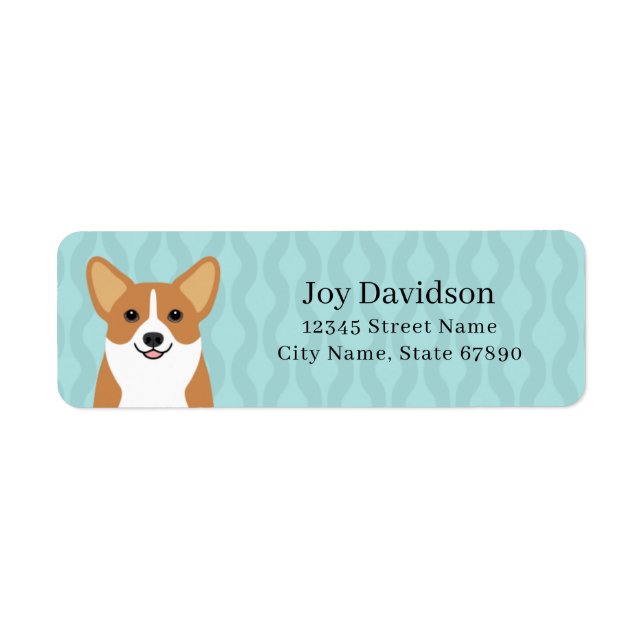 Corgi Returetiketters Returadress Etikett (Framsidan)
