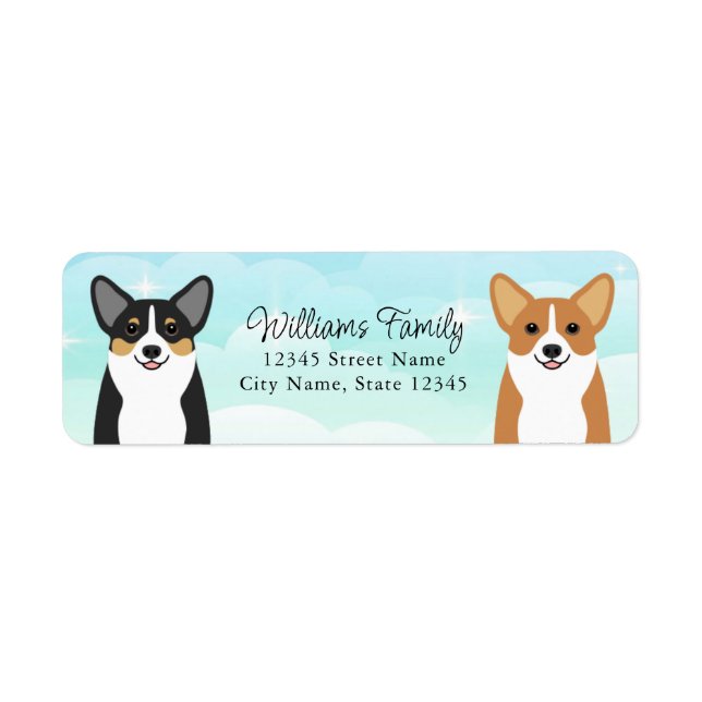 Corgi Returetiketters Returadress Etikett (Framsidan)