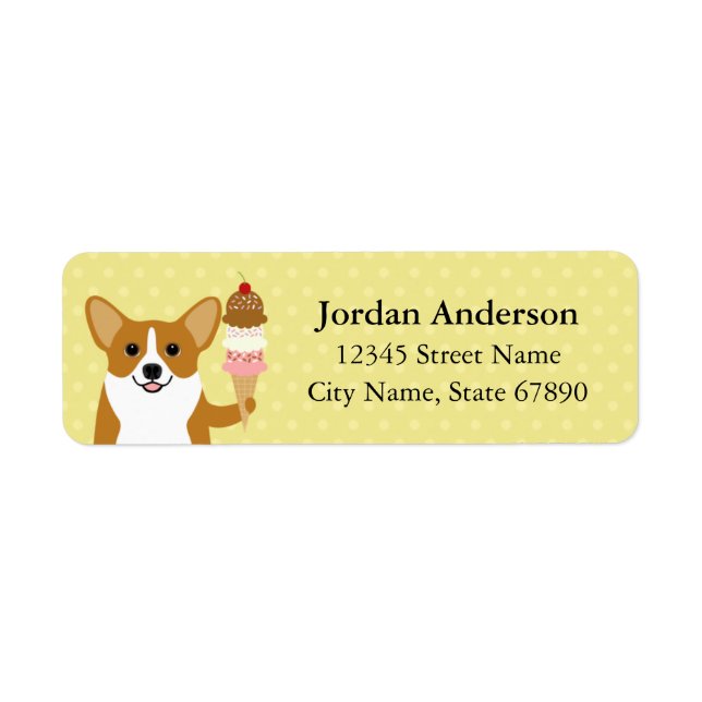 Corgi Returetiketters Returadress Etikett (Framsidan)