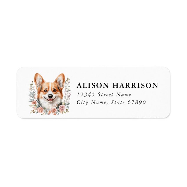 Corgi Returetiketters Returadress Etikett (Framsidan)