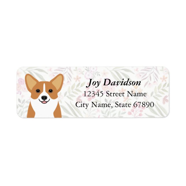 Corgi Returetiketters Returadress Etikett (Framsidan)