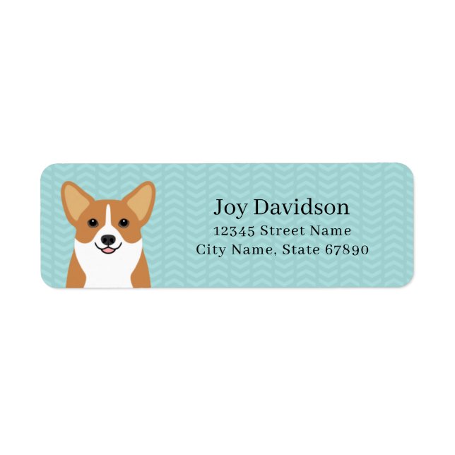Corgi Returetiketters Returadress Etikett (Framsidan)