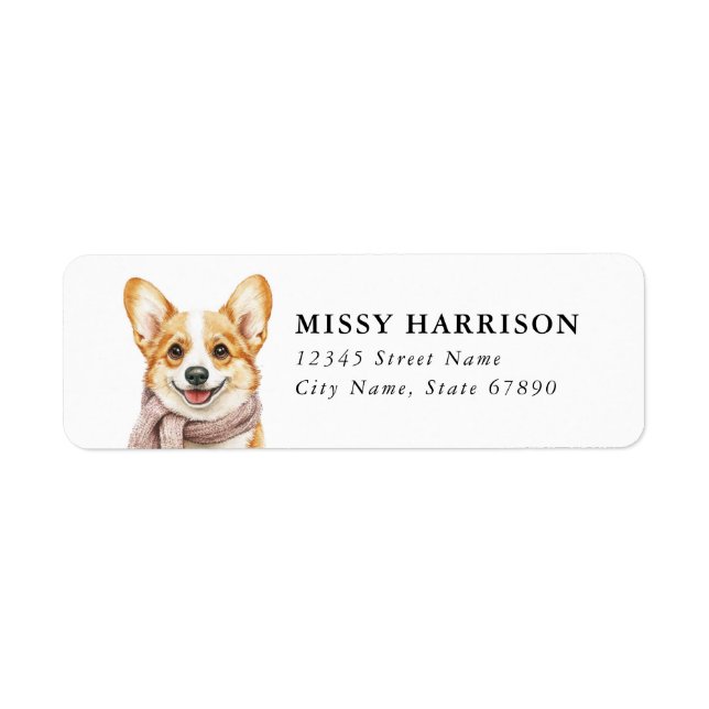Corgi Returetiketters Returadress Etikett (Framsidan)