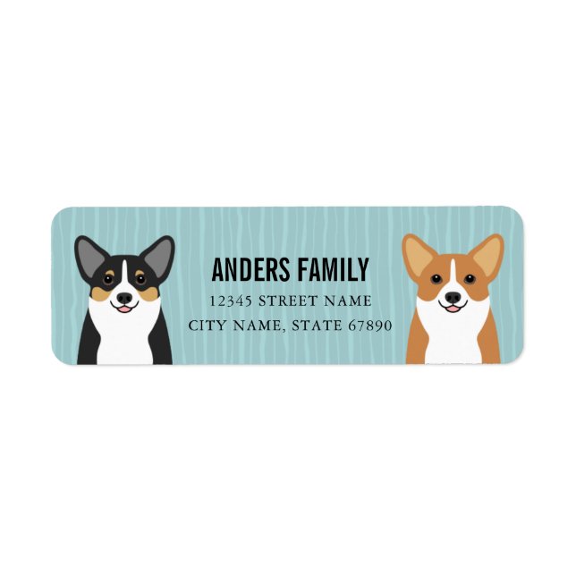 Corgi Returetiketters Returadress Etikett (Framsidan)