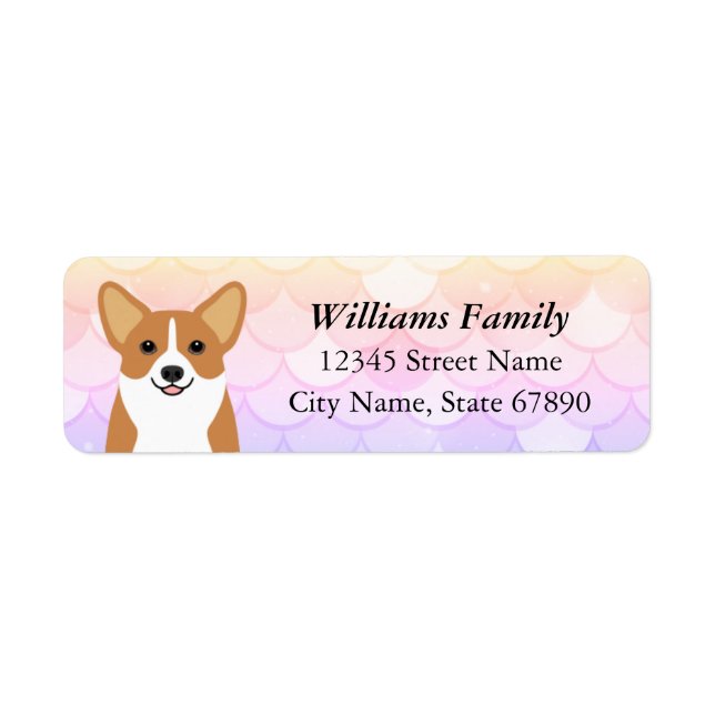 Corgi Returetiketters Returadress Etikett (Framsidan)
