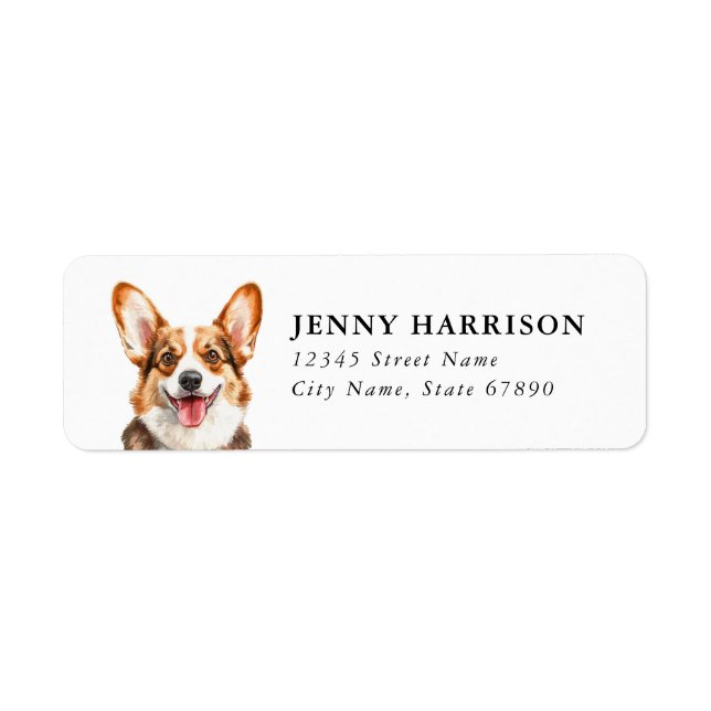 Corgi Returetiketters Returadress Etikett (Framsidan)