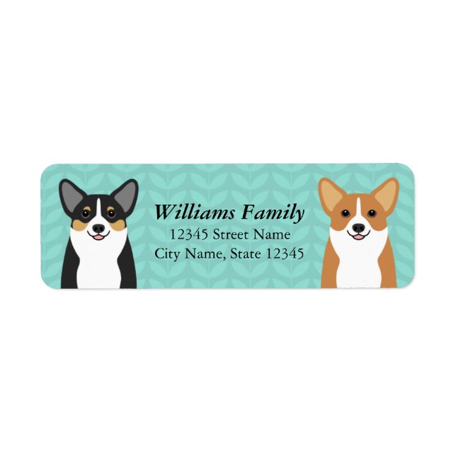 Corgi Returetiketters Returadress Etikett (Framsidan)