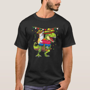Corgi Riding Dinosaur T Rex Sombrero Mexico Fiesta Shirt