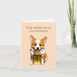 Corgi-rific Cute Funny Birthday Card Kort