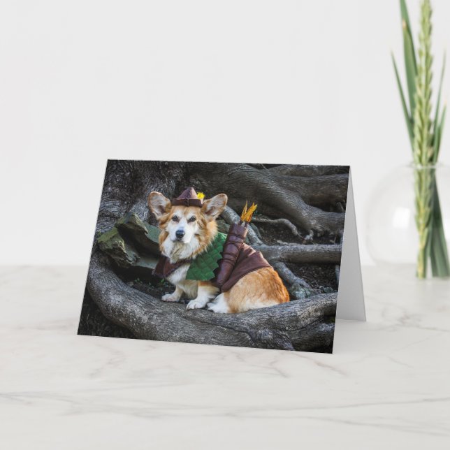 Corgi Robin Huva blank-kort Kort (Framsida)