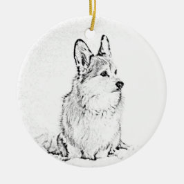 Corgi Round ornament