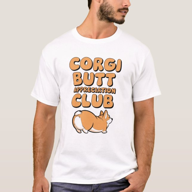 Corgi rumsuppskattning klubb t shirt (Framsida)